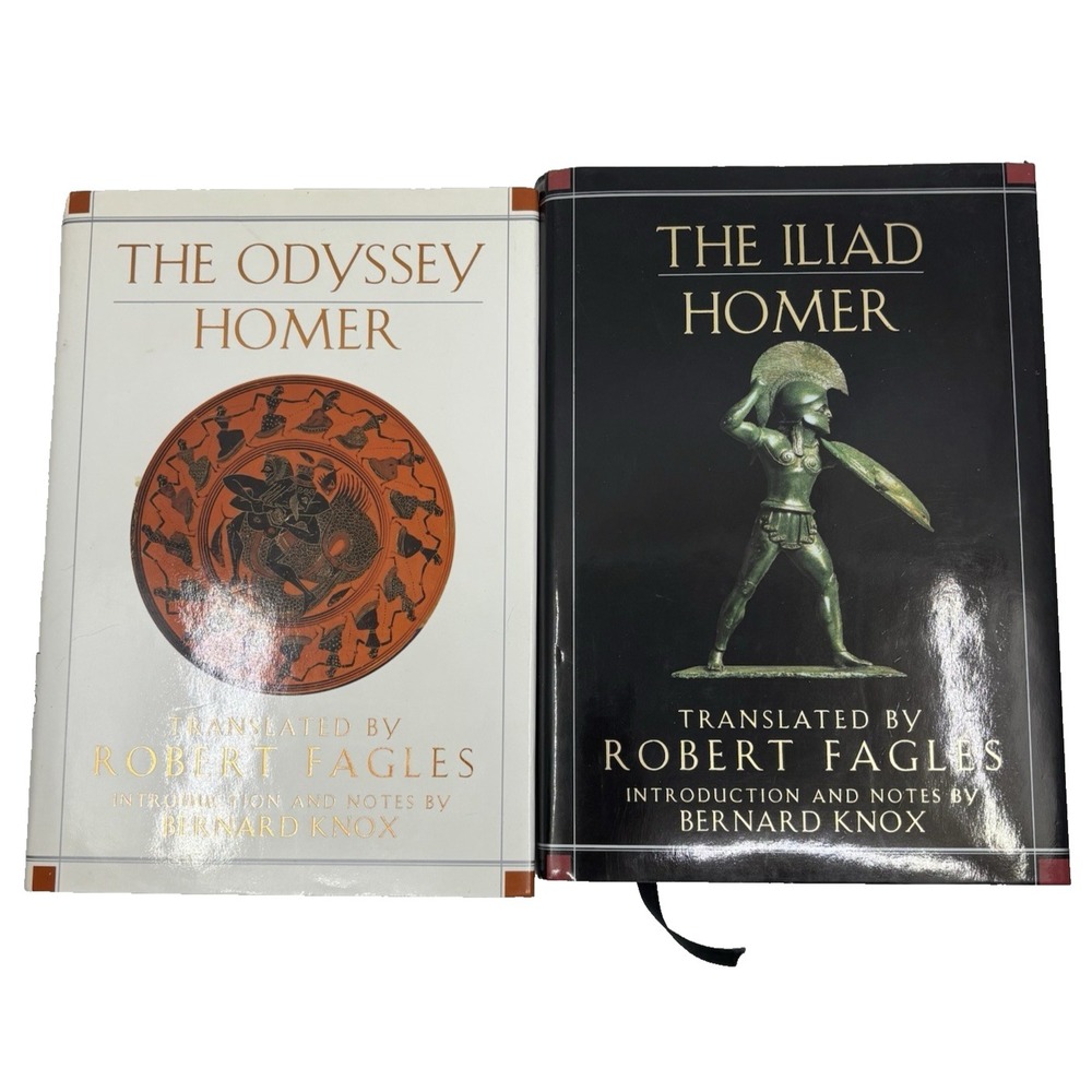 Homer The Iliad & The Odyssey Book‎ Lot of 2 Robert Fagles Classic Literature